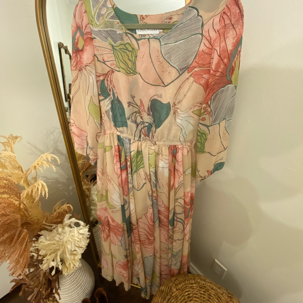 ChicWish Floral Maxi Modest Dress